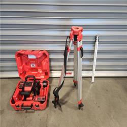 LIKE-NEW- M18 4000 Ft. Red Exterior Dual Slope Rotary Laser Level Kit with Receiver  Remote  Grade Rod and Tripod