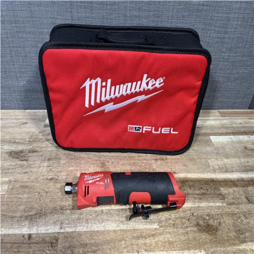 Houston Location AS-IS Milwaukee FUEL 12V Lithium-Ion Brushless Cordless 1/4 in. Straight Die Grinder (Tool-Only)
