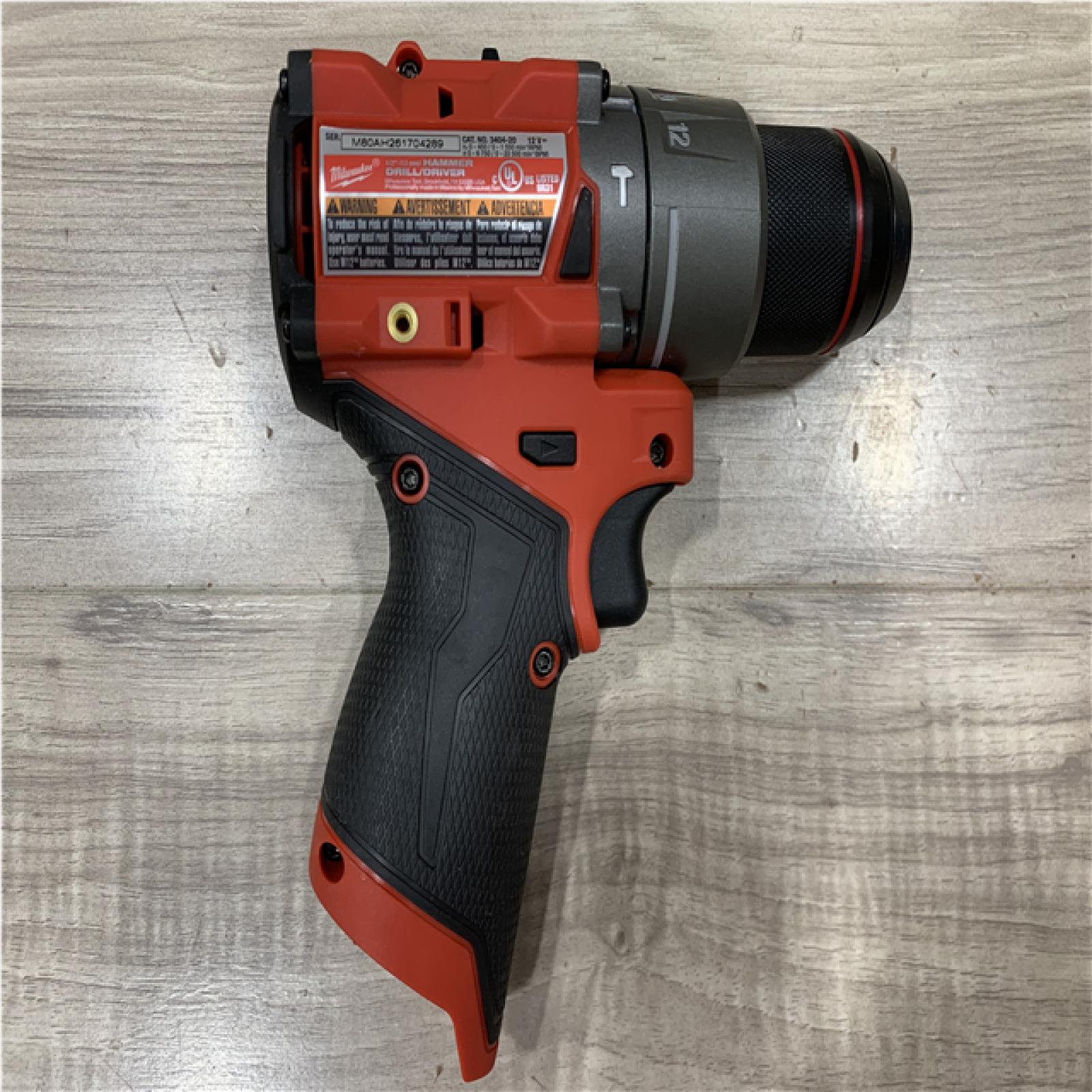 AS-IS Milwaukee FUEL 12V Lithium-Ion Brushless Cordless 1/2 in. Hammer Drill (Tool-Only)