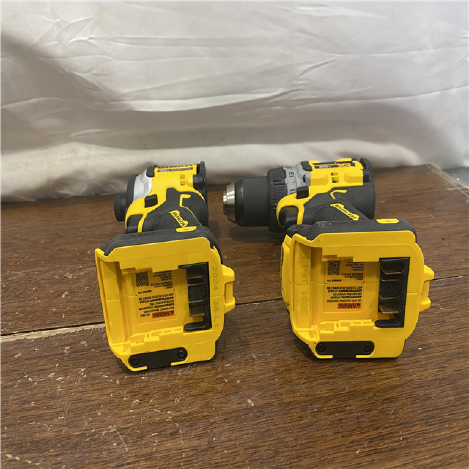 AS-IS DEWALT 20V MAX XR Cordless Drill/Driver, ATOMIC Impact Driver 2 Tool Combo Kit, (2) 2.0Ah Batteries, Charger, and Bag