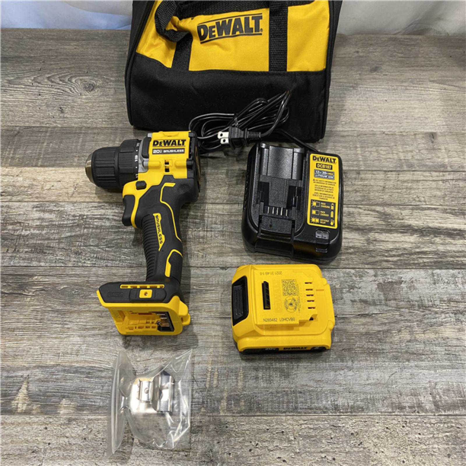 AS-IS DEWALT Atomic 20V Lithium-Ion Cordless Compact 1/2 in. Drill/Driver Kit
