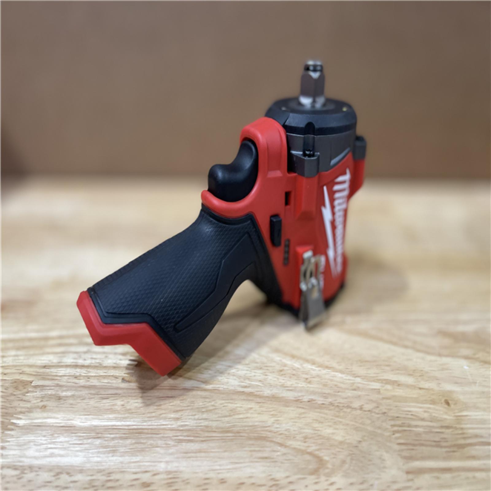 AS-IS Milwaukee FUEL 12V Li-Ion Brushless Cordless Stubby 1/2 in. Impact Wrench Kit