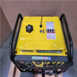 CALIFORNIA AS-IS CHAMPION 11 500/9 200-WATT ELETRIC START TRI FUEL PORTABLE GENERATOR