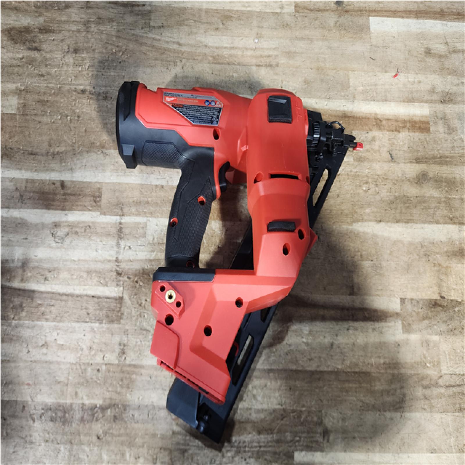 Houston Location AS-IS Milwaukee FUEL 18V Lithium-Ion Brushless Cordless Gen II 15-Gauge Angled Nailer (Tool-Only)