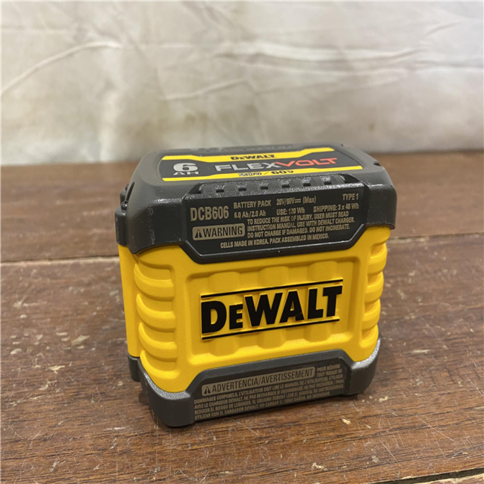 AS-IS Dewalt FLEXVOLT 20-Volt/60-Volt MAX Lithium-Ion 6.0Ah Battery Pack
