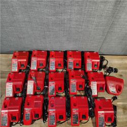 HOUSTON LOCATION - AS-IS MILWAUKEE BATTERY CHARGER PACK QTY - 16