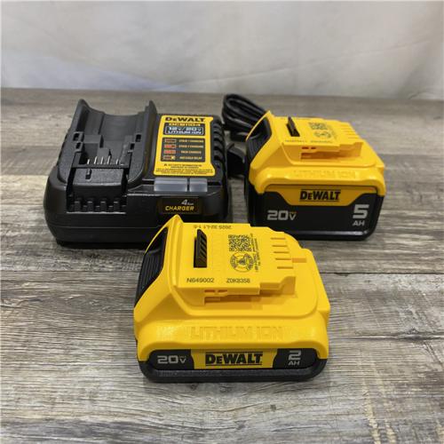 AS-IS DEWALT 20V MAX Lithium-Ion Battery Kit with 5.0Ah and 2.0Ah Battery and Charger