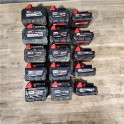 HOUSTON LOCATION - AS-IS MILWAUKEE BATTERY PACK QTY - 15