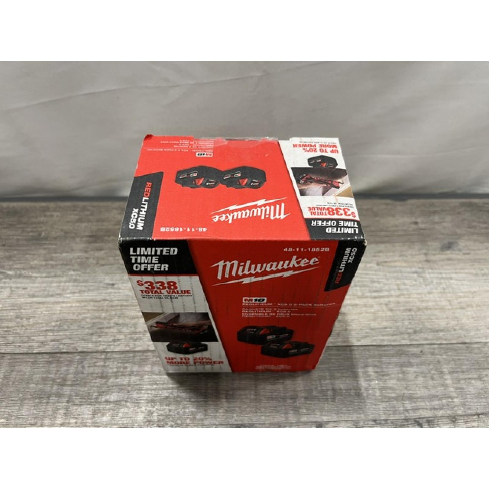 NEW - Milwaukee 18-Volt Lithium-Ion XC Extended Capacity 5.0 Ah Battery Pack (2-Pack)