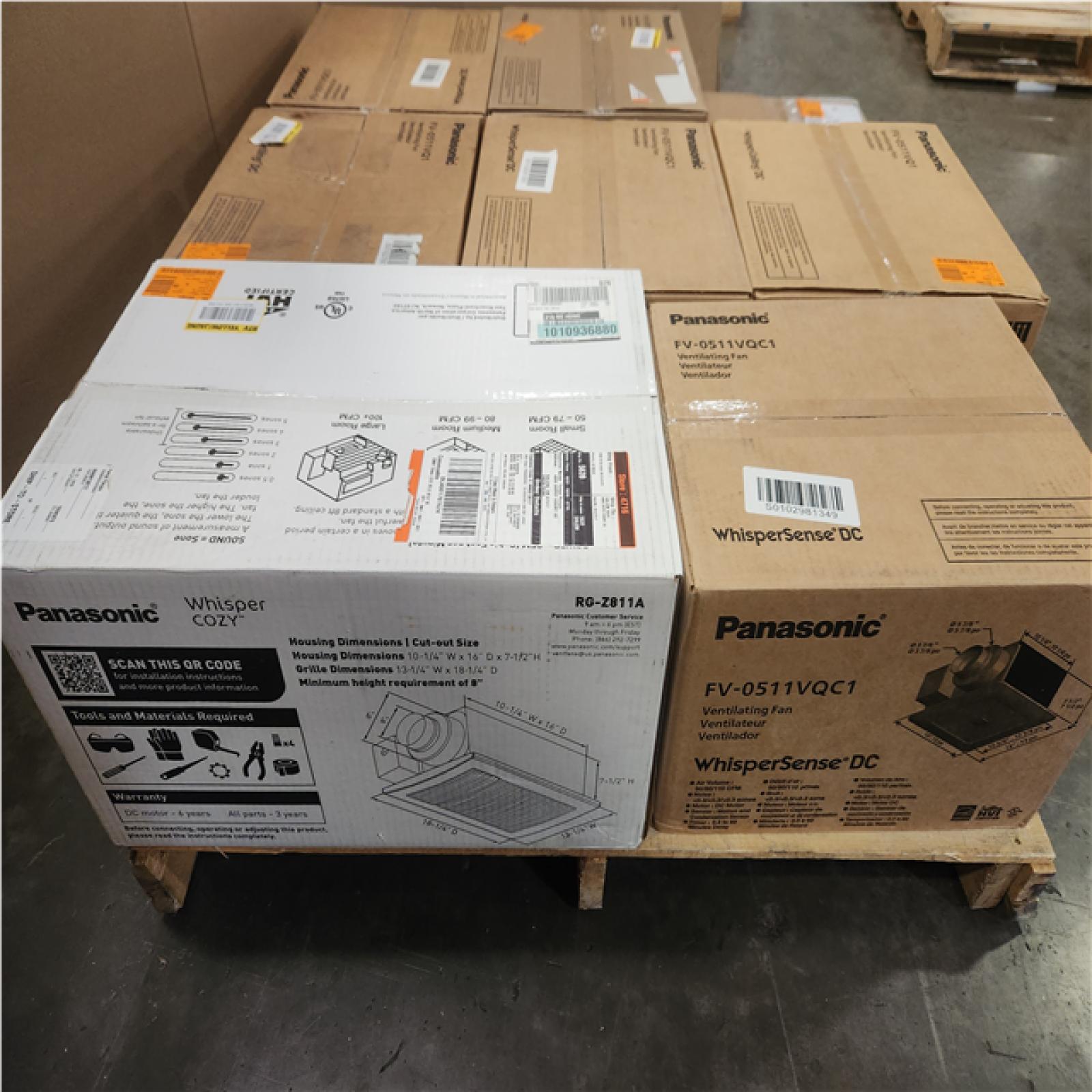 Phoenix NEW Mixed Panasonic Ventilator fans and Heaters Pallet (8-Total)