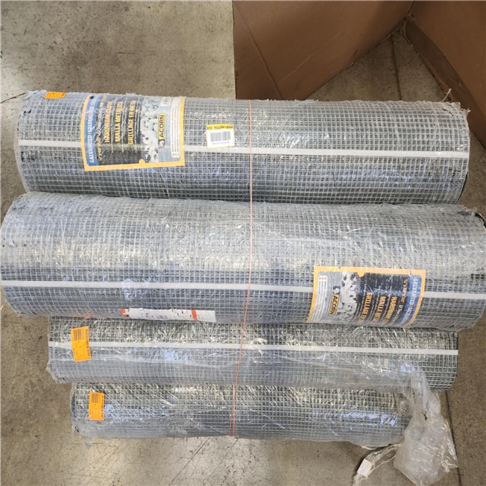 Phoenix NEW Acorn Hardware 1/2 in. x 4 ft. x 100 ft. 19-Gauge Galvanized Steel Hardware Cloth Pallet of 9
