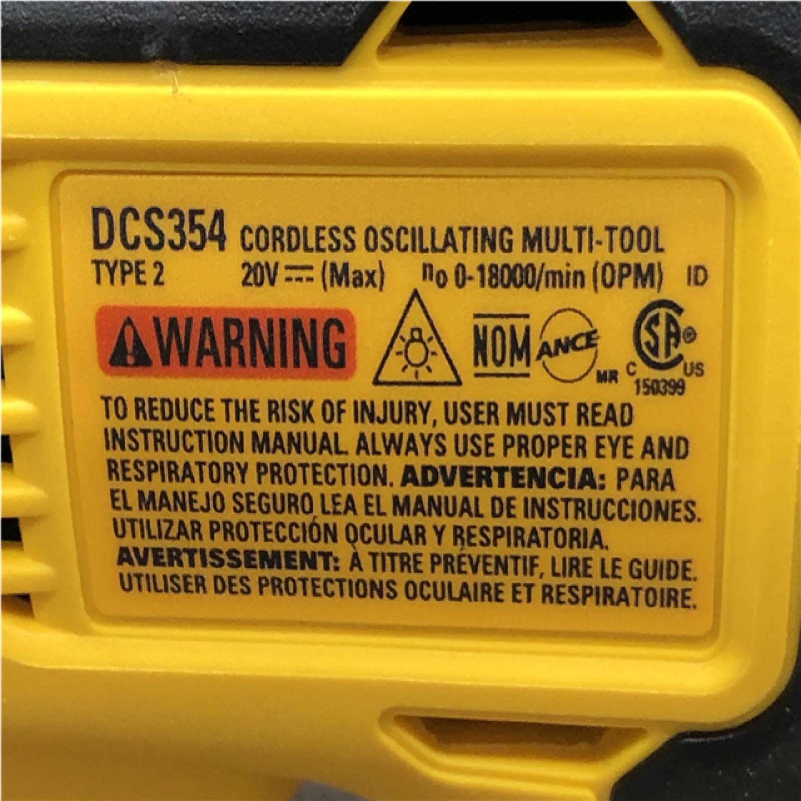 AS-IS DEWALT ATOMIC 20V MAX Cordless Brushless Oscillating Multi Tool Kit