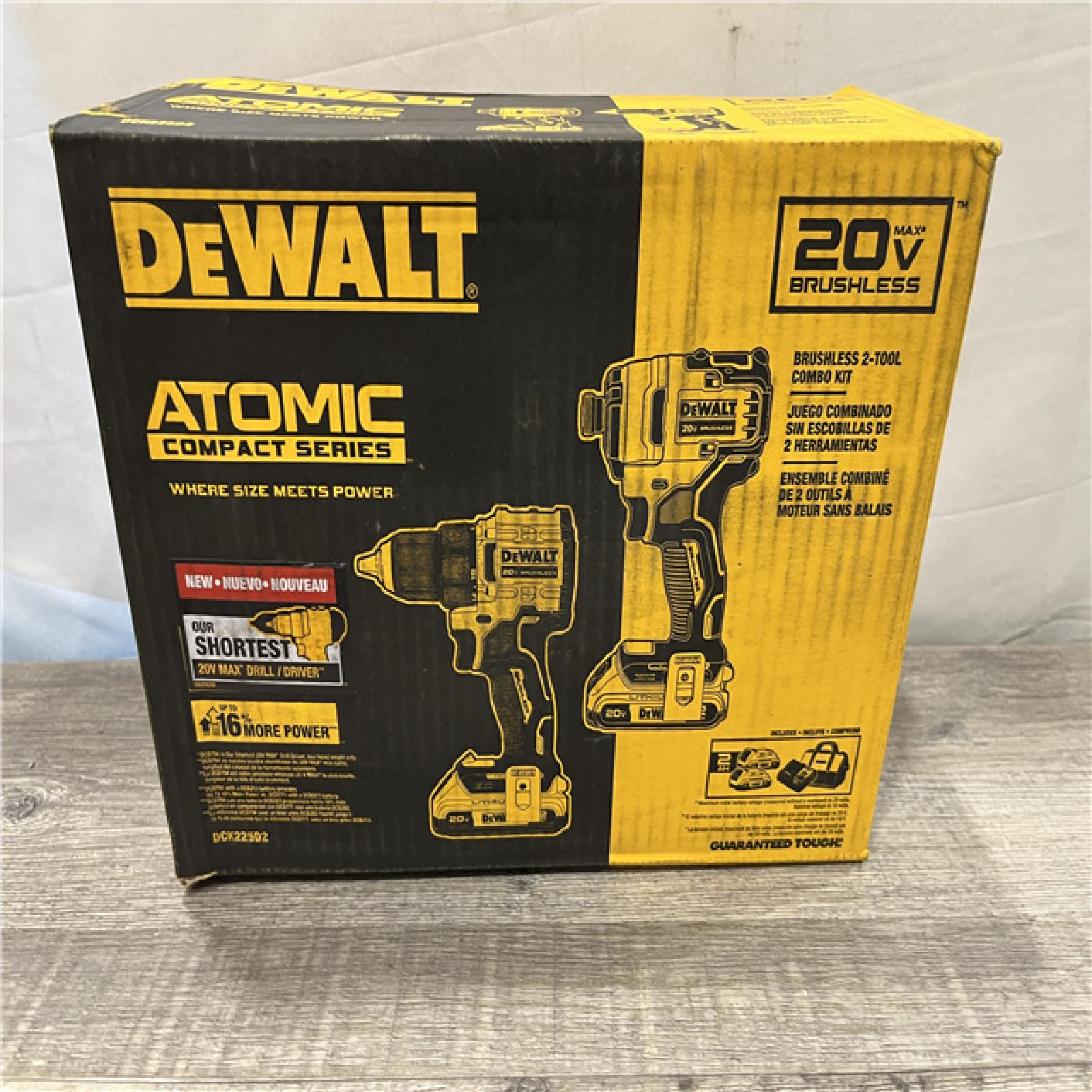 NEW - DEWALT ATOMIC 20-Volt MAX Lithium-Ion Cordless Combo Kit