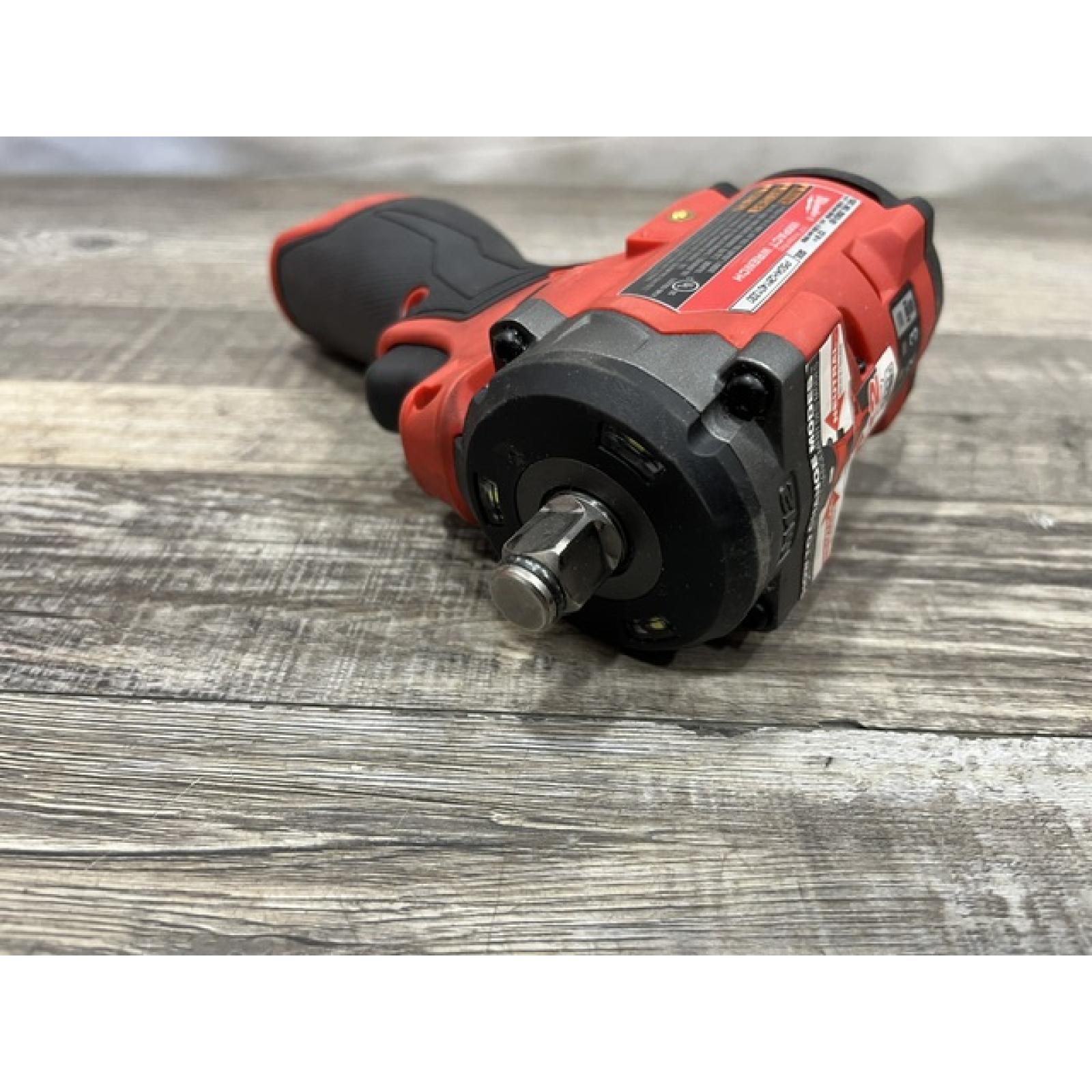 AS-IS Milwaukee FUEL 12V Lithium-Ion Brushless Cordless Stubby 1/2 in. Impact Wrench (Tool-Only)
