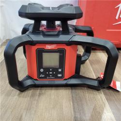 AS-IS MILWAUKEE  M18 4000 Ft. Red Exterior Dual Slope Rotary Laser Level Kit with Receiver and Remote