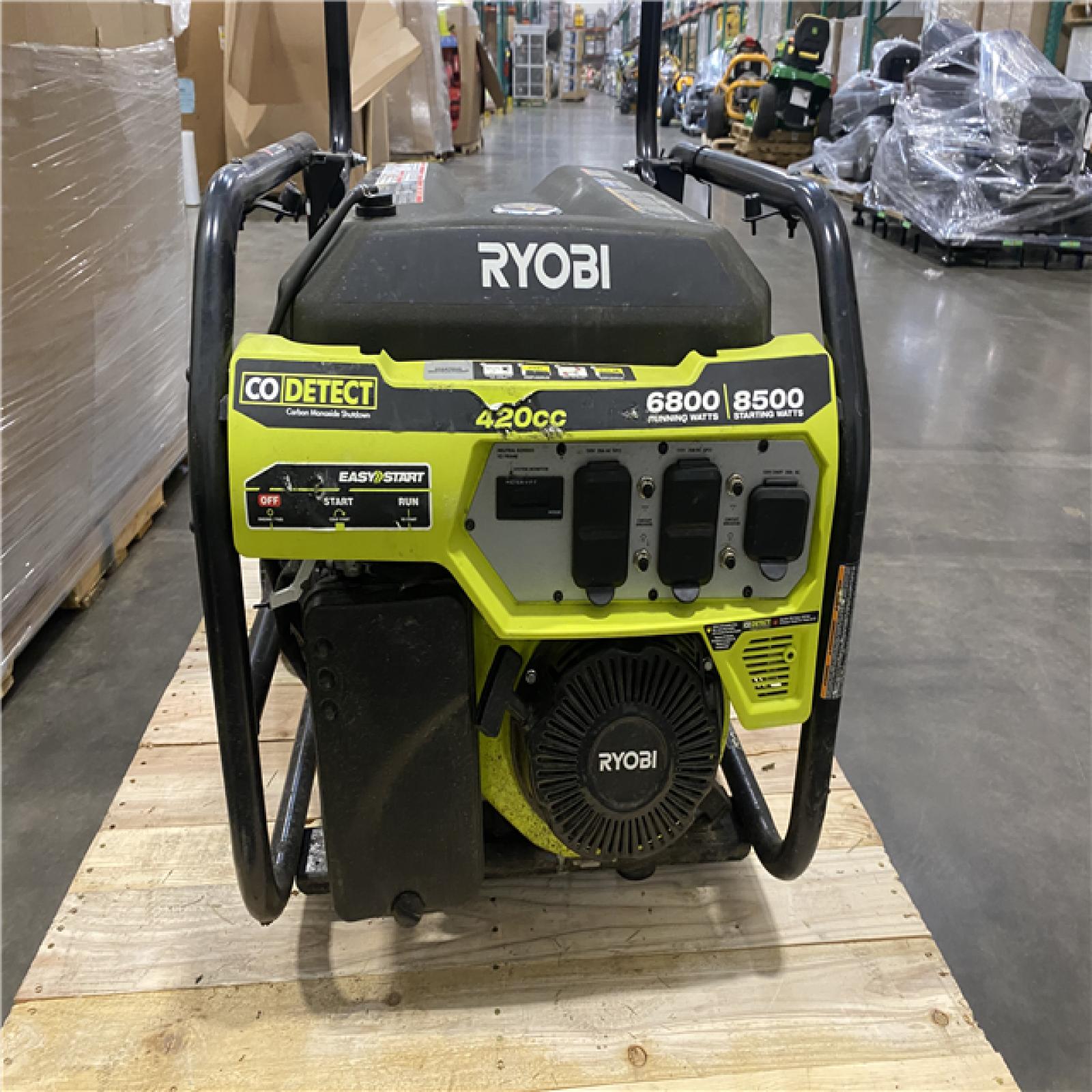Dallas Location - As-Is RYOBI 6800-Watt Gasoline Powered Portable Generator