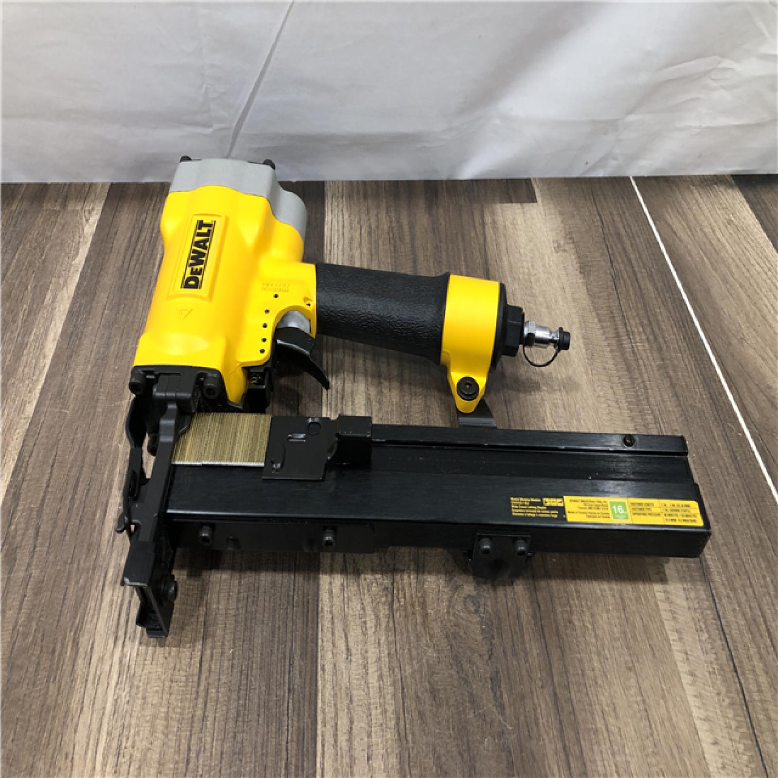 AS-IS DEWALT Corded Pneumatic 16-Gauge 1 in. Crown Lathing Stapler