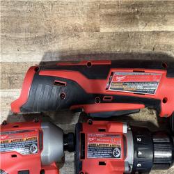 Houston Location AS-IS Milwaukee Drill Driver and Impact Driver and Right Angle Drill and Batteries QTY/2 and Charger