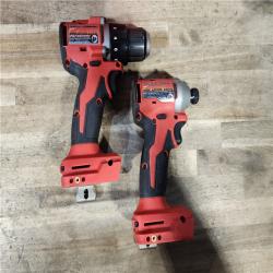 HOUSTON LOCATION - AS-IS Milwaukee M18 18V Lithium-Ion Brushless Cordless Compact Drill/Impact Combo Kit (2-Tool) W/(2) 2.0 Ah Batteries  Charger & Bag