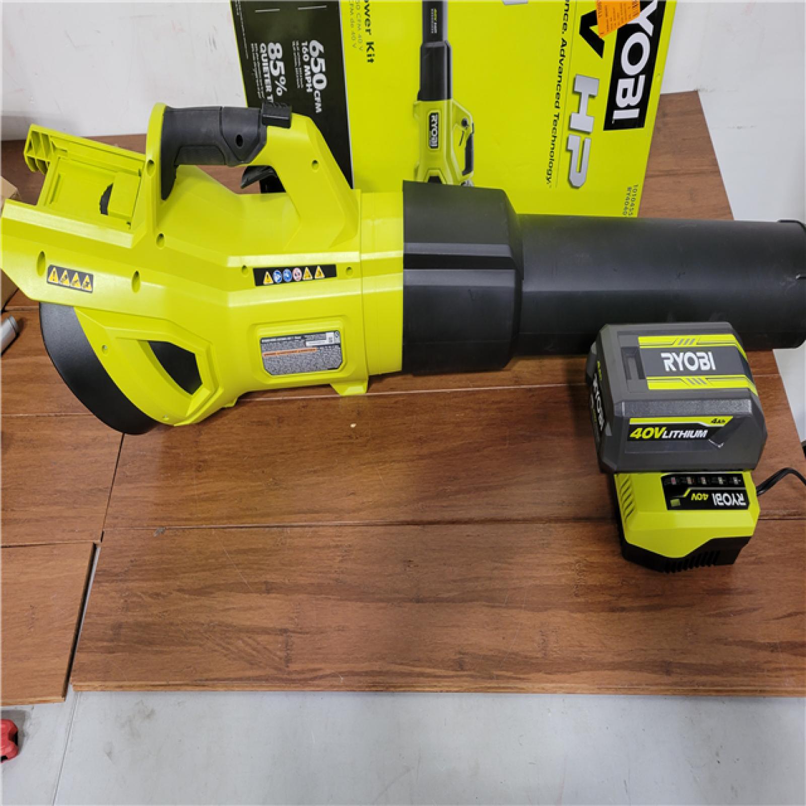 California NEW Ryobi 40V Brushless 650 CFM Blower Kit  Includes (1) Battery & Charger