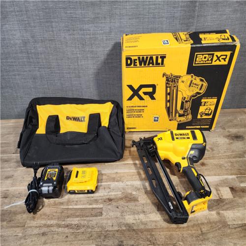 HOUSTON LOCATION - AS-IS DeWalt DCN660D1 20V 16 Gauge Cordless Angled Finish Nailer Kit W/ 2Ah Battery