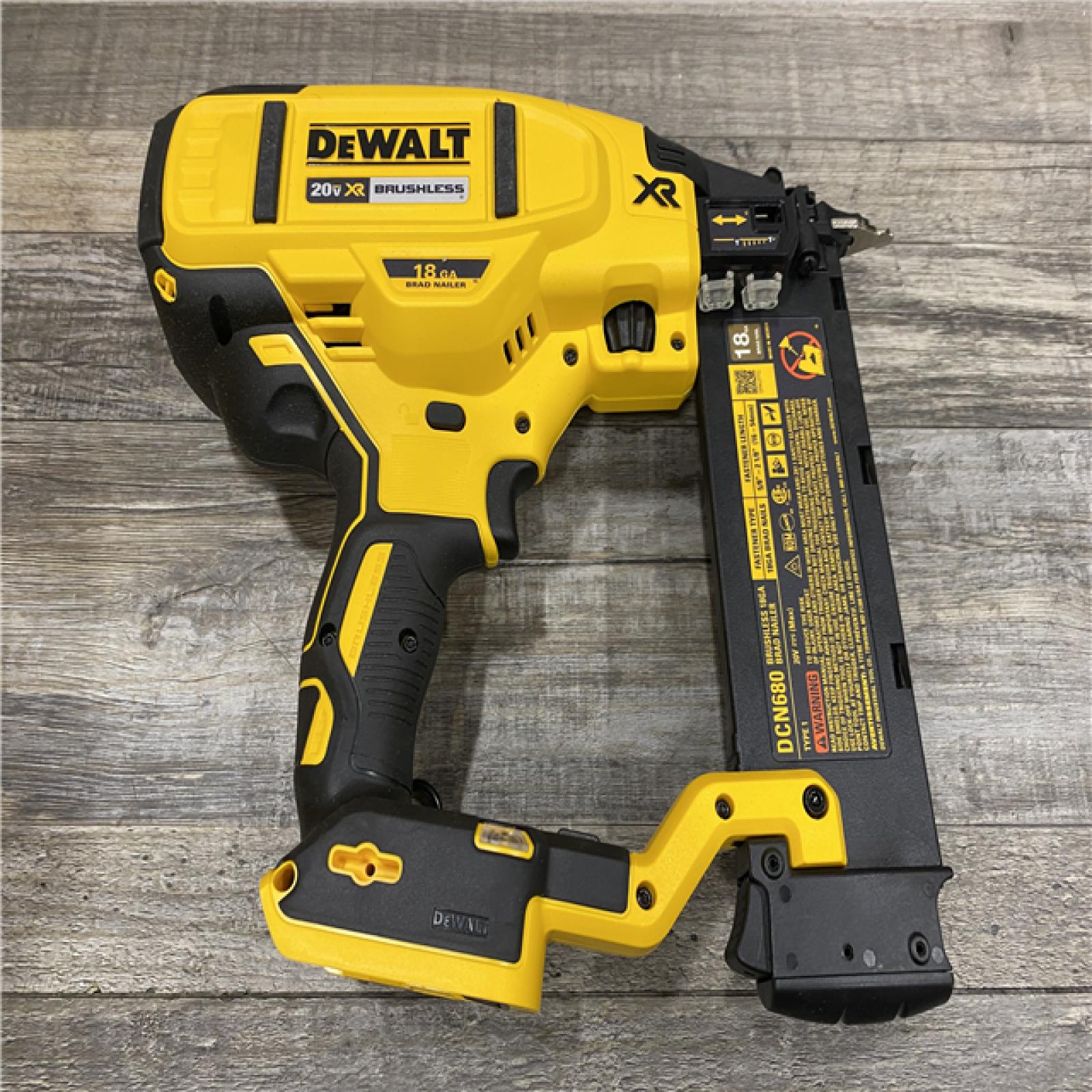 AS-IS DEWALT 20V MAX XR Lithium-Ion Electric Cordless 18-Gauge Brad Nailer (Tool Only)
