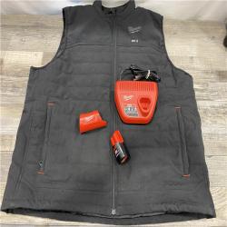 AS-IS Milwaukee Men's 2 X-Large 12-Volt Lithium-Ion Cordless Axis Black Heated Vest Kit