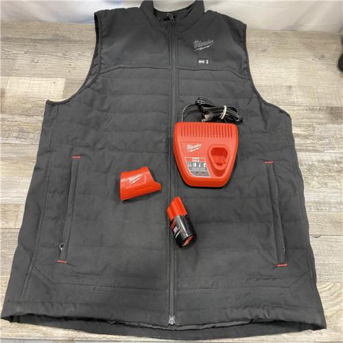 AS-IS Milwaukee Men's 2 X-Large 12-Volt Lithium-Ion Cordless Axis Black Heated Vest Kit