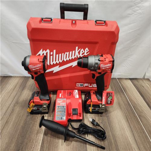 AS-IS- MILWAUKEE FUEL 18V Lithium-Ion Brushless Cordless Hammer Drill and Impact Driver Combo Kit