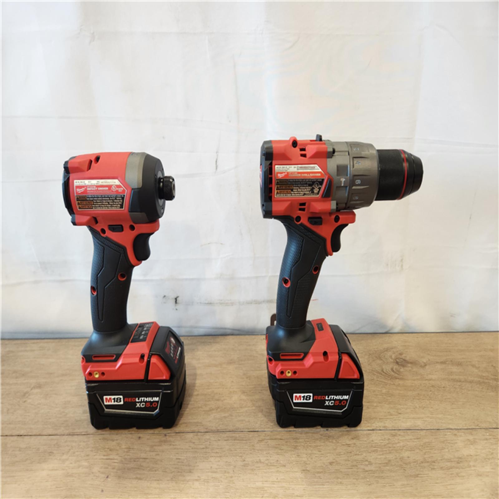 AS-IS- Milwaukee FUEL 18V Lithium-Ion Brushless Cordless Hammer Drill and Impact Driver Combo Kit
