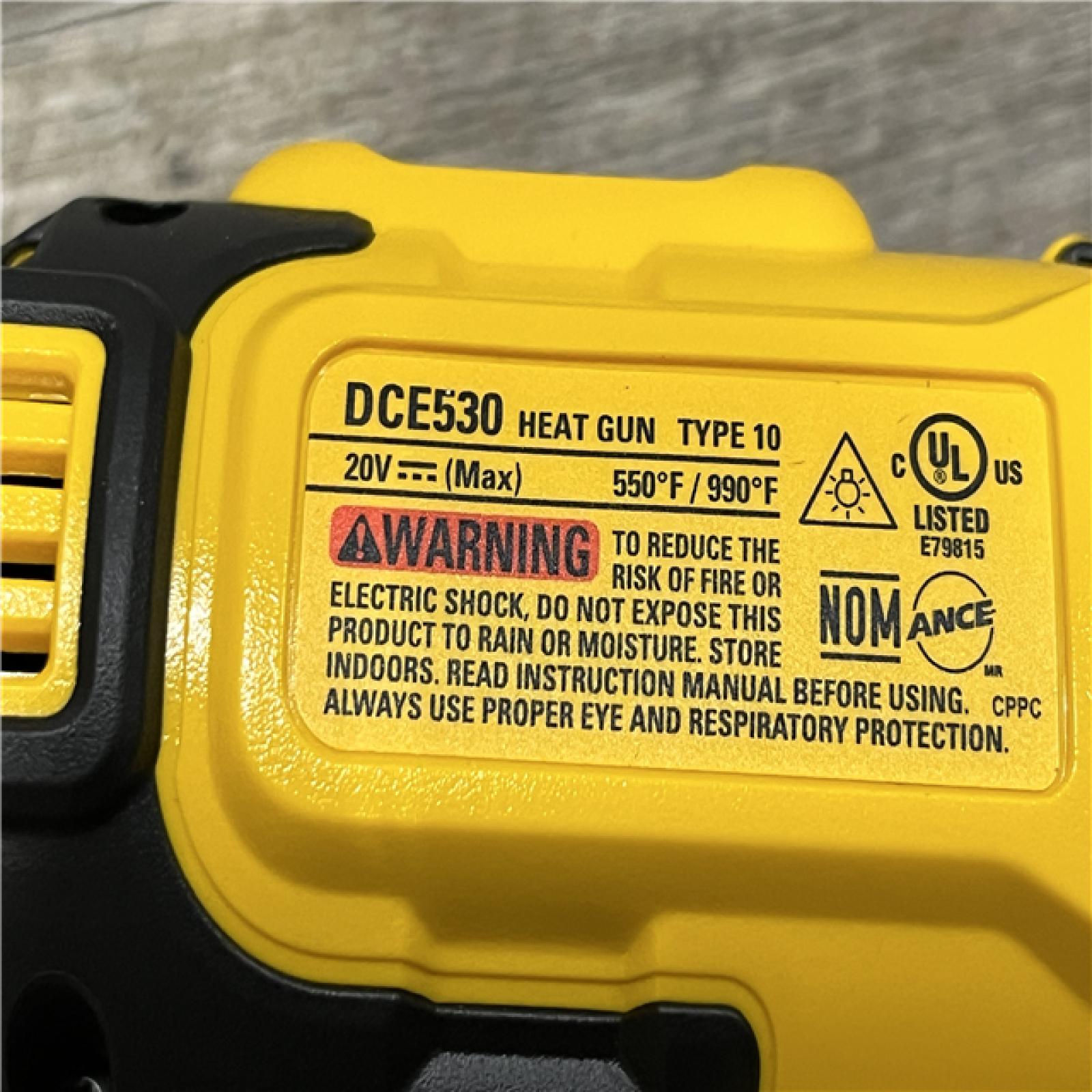 AS-IS DEWALT 20V MAX Cordless Compact Heat Gun with Flat and Hook Nozzle Attachments