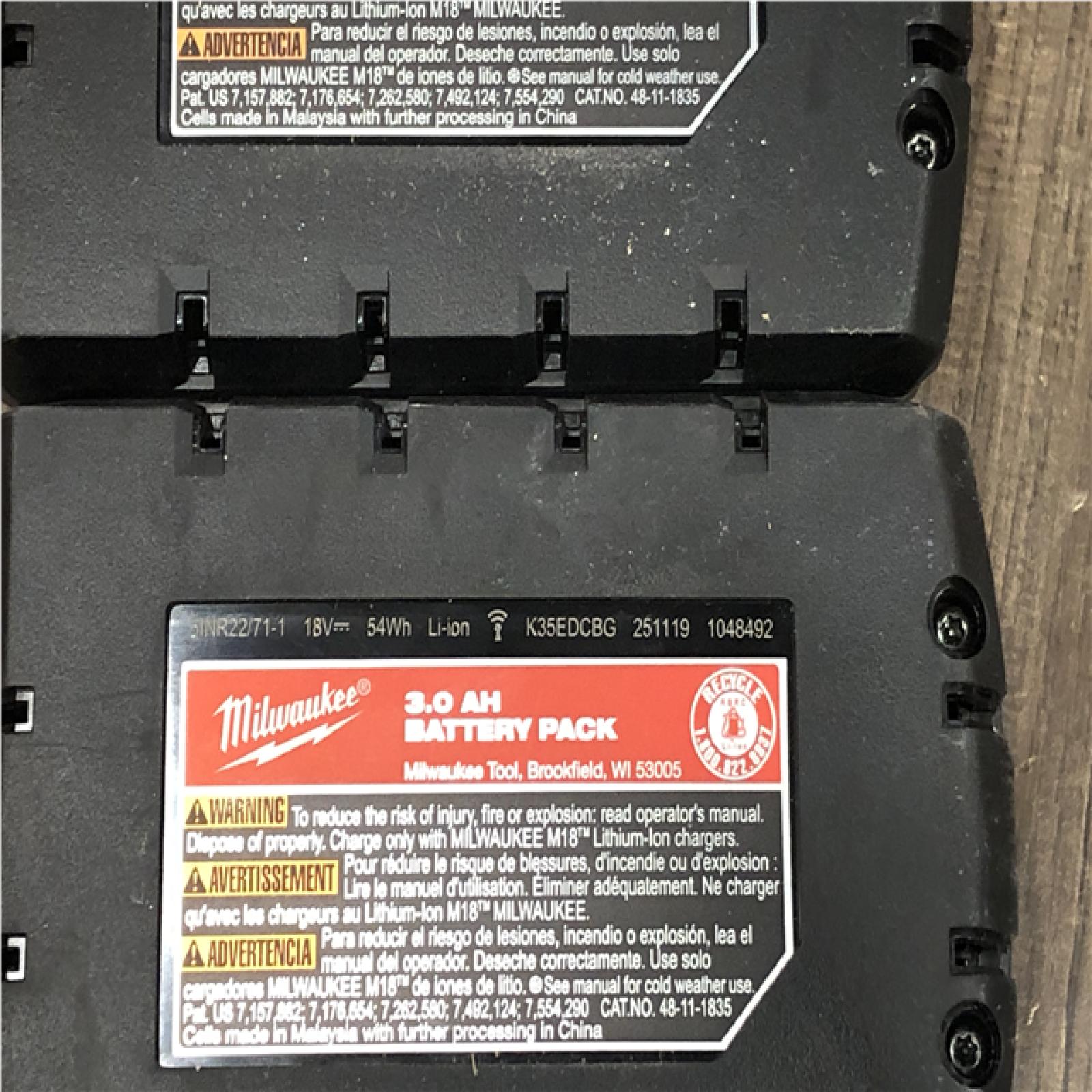 AS-IS Milwaukee 18V Lithium-Ion HIGH OUTPUT CP 3.0Ah Battery Pack (2-Pack)