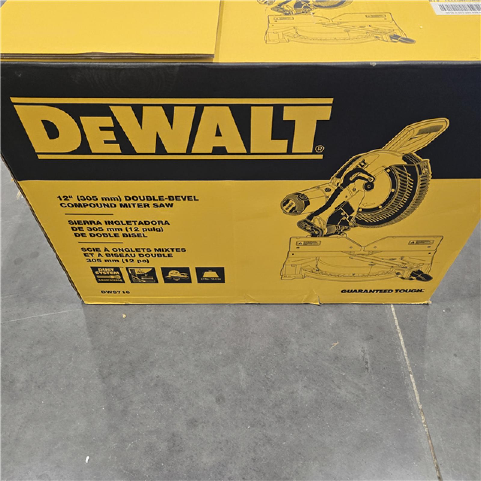 AS-IS DeWalt 15 Amp Corded 12 in. Compound Double Bevel Miter Saw