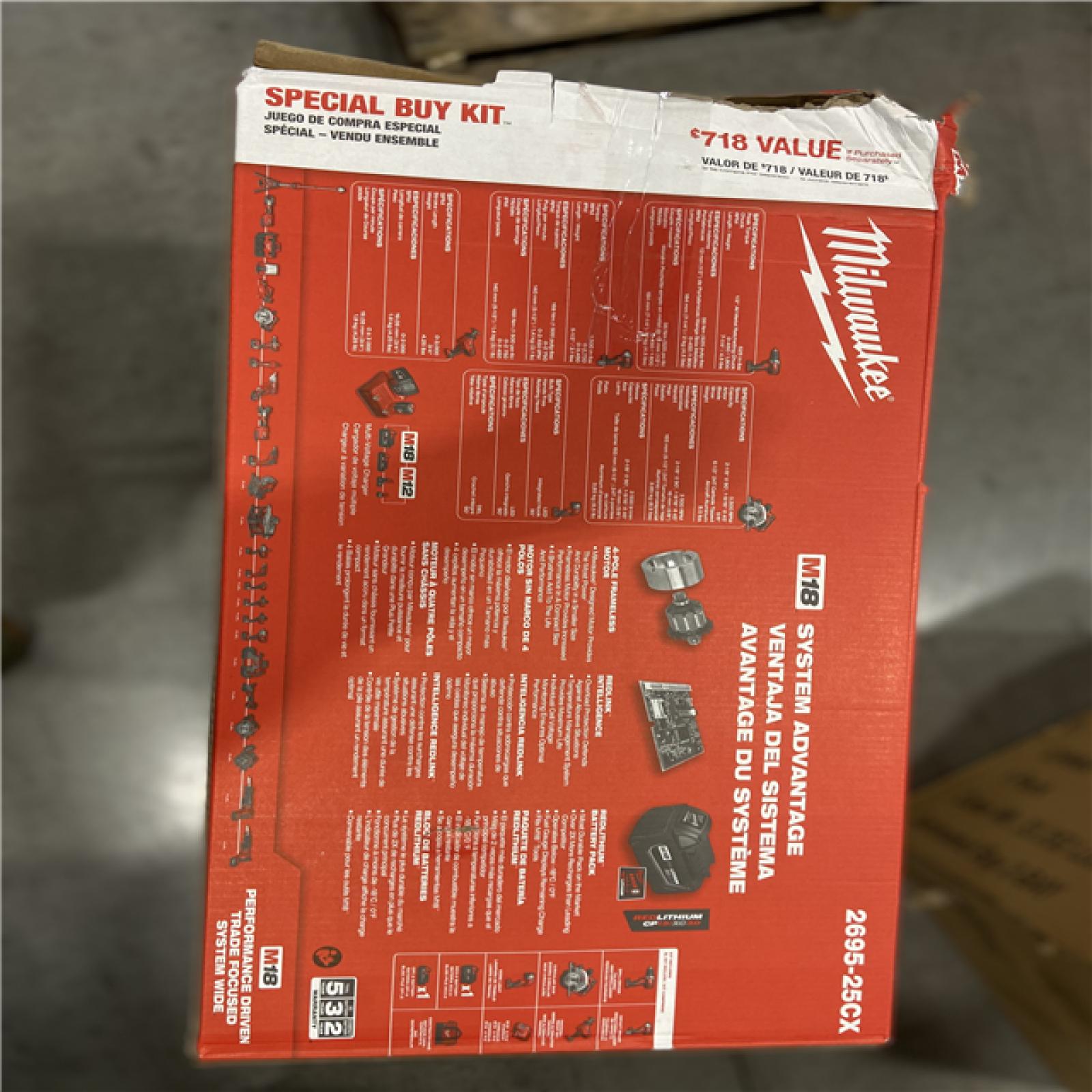 NEW! - Milwaukee M18 18V Lithium-Ion Cordless Combo Kit