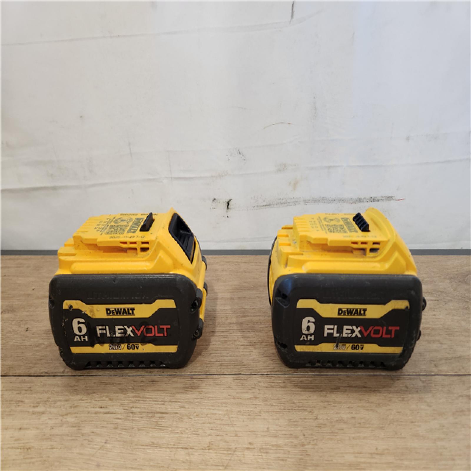AS-IS- DEWALT FLEXVOLT 20V/60V MAX Lithium-Ion 6.0Ah Battery Pack (2 Pack)
