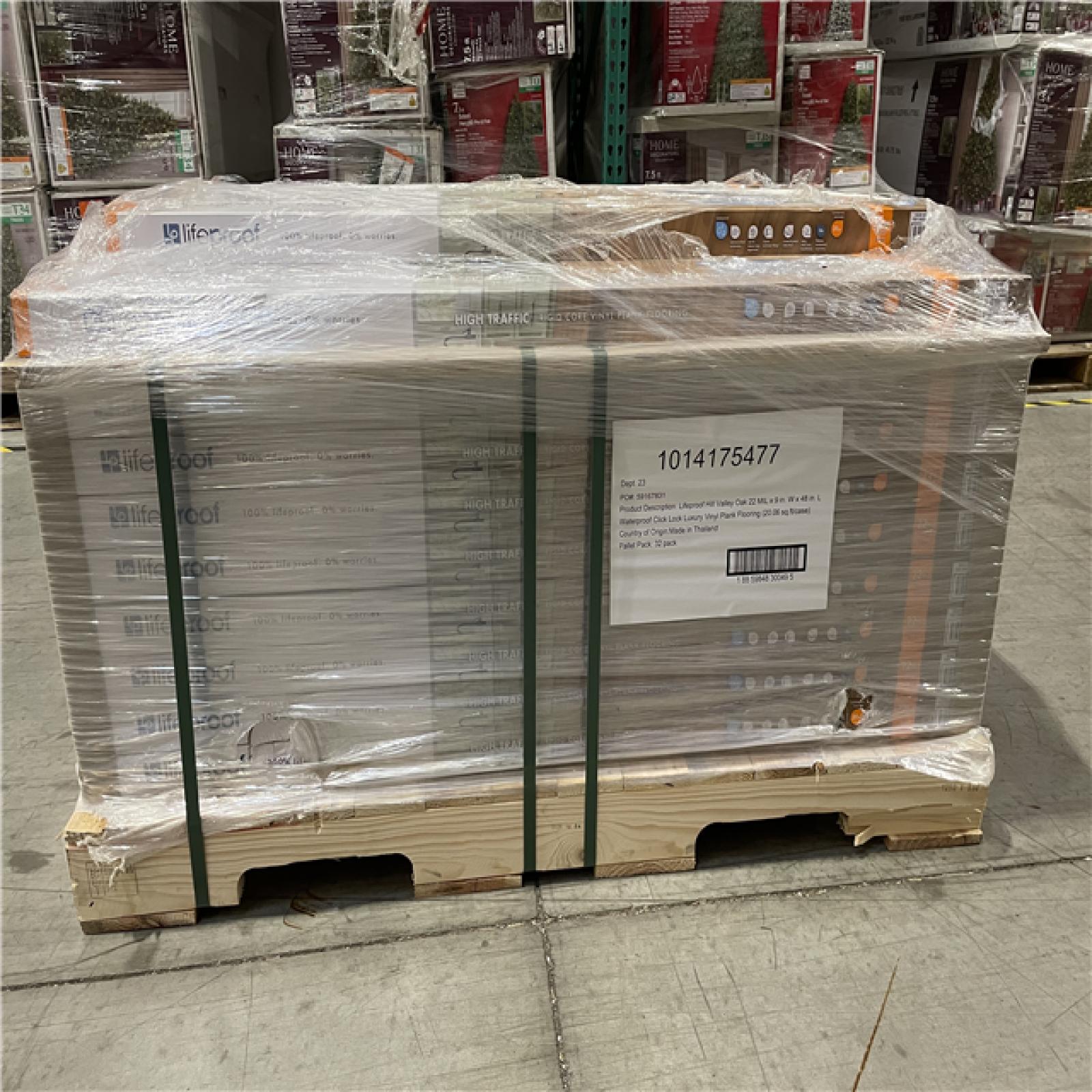 DALLAS LOCATION- LIFEPROOF Hill Valley Oak 22 MIL x 9 in. W x 48 in. (20.06 sq. ft. /Case) PALLET (40 UNITS)
