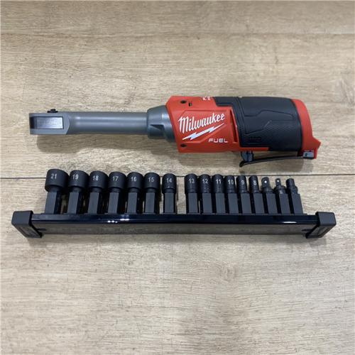 AS-IS Milwaukee FUEL INSIDER 12V Lithium-Ion Brushless Cordless 1/4 in. - 3/8 in. Extended Reach Box Ratchet (Tool-Only)