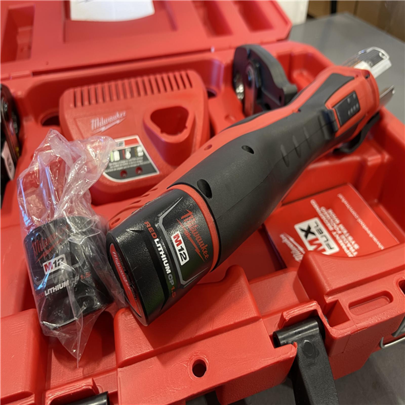 AS-IS - Milwaukee M12 12-Volt Lithium-Ion Force Logic Cordless Press Tool Kit