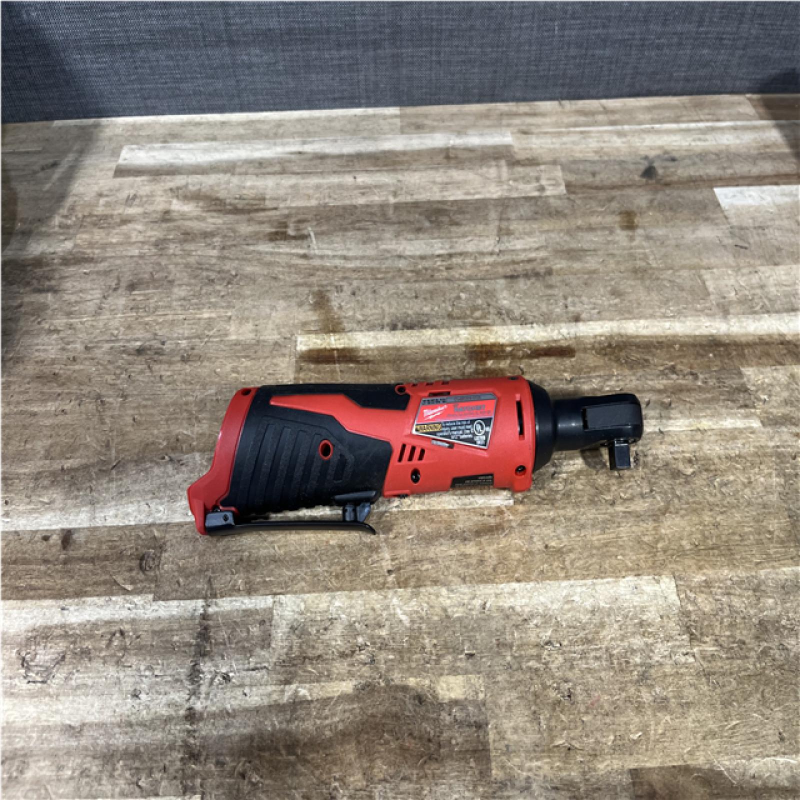 Houston Location AS-IS Milwaukee 12V Lithium-Ion Cordless 3/8 in. Ratchet (Tool-Only)