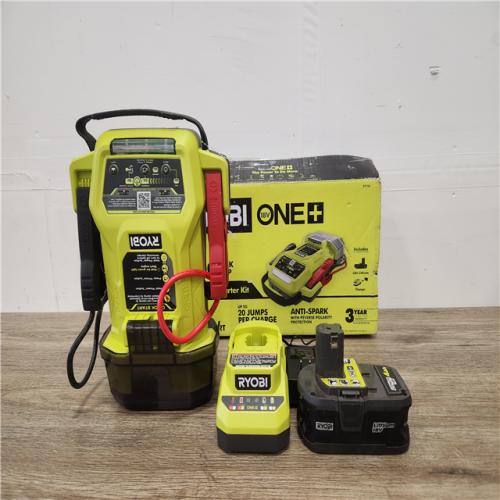 Phoenix Location NEW RYOBI ONE+ 18V Cordless 1600A Jump Starter with LED Work Light Kit with 2.0 Ah Battery and Charger