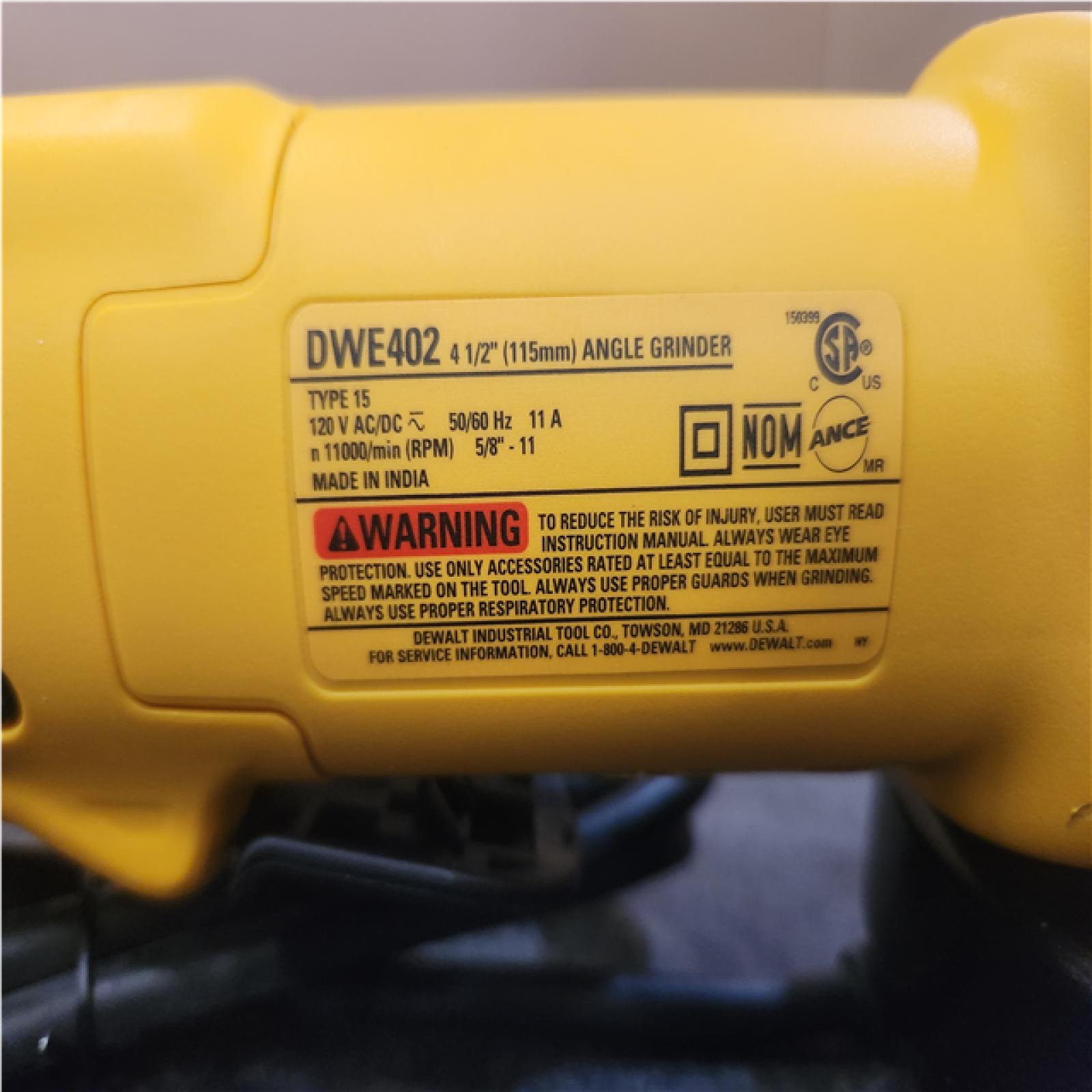 Phoenix NEW DEWALT 11 Amp Corded 4.5 in. Small Angle Grinder
