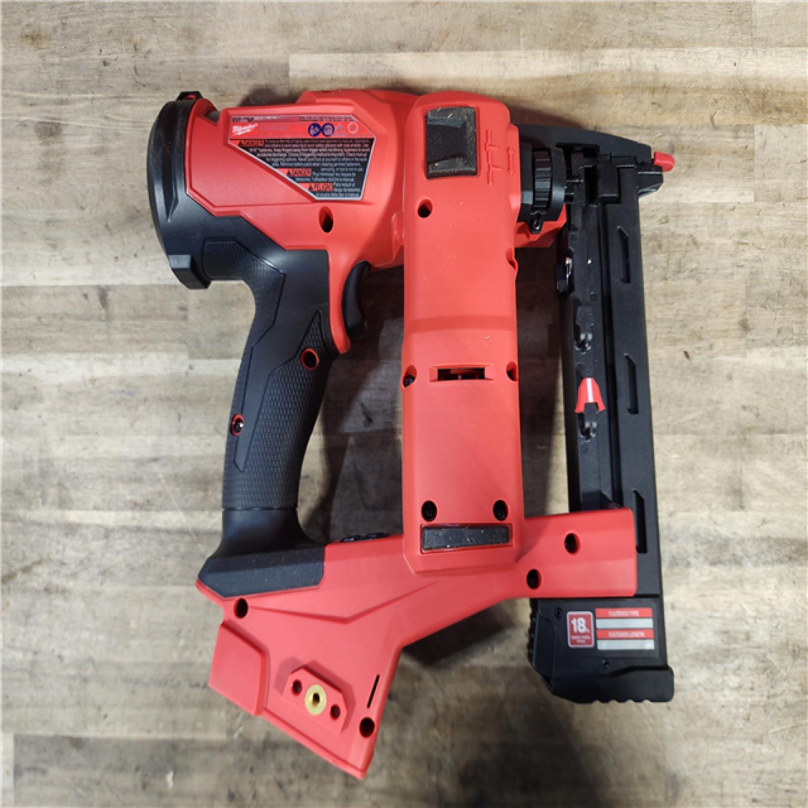 HOUSTON LOCATION - AS-IS (APPEARS LIKE NEW) MILWAUKEE FUEL 18-Volt Lithium-Ion Brushless Cordless 18-Gauge 1/4 in. Narrow Crown Stapler (Tool-Only)