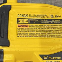 AS-IS DEWALT 20-Volt 21° Cordless Framing Nailer (Tool-Only)