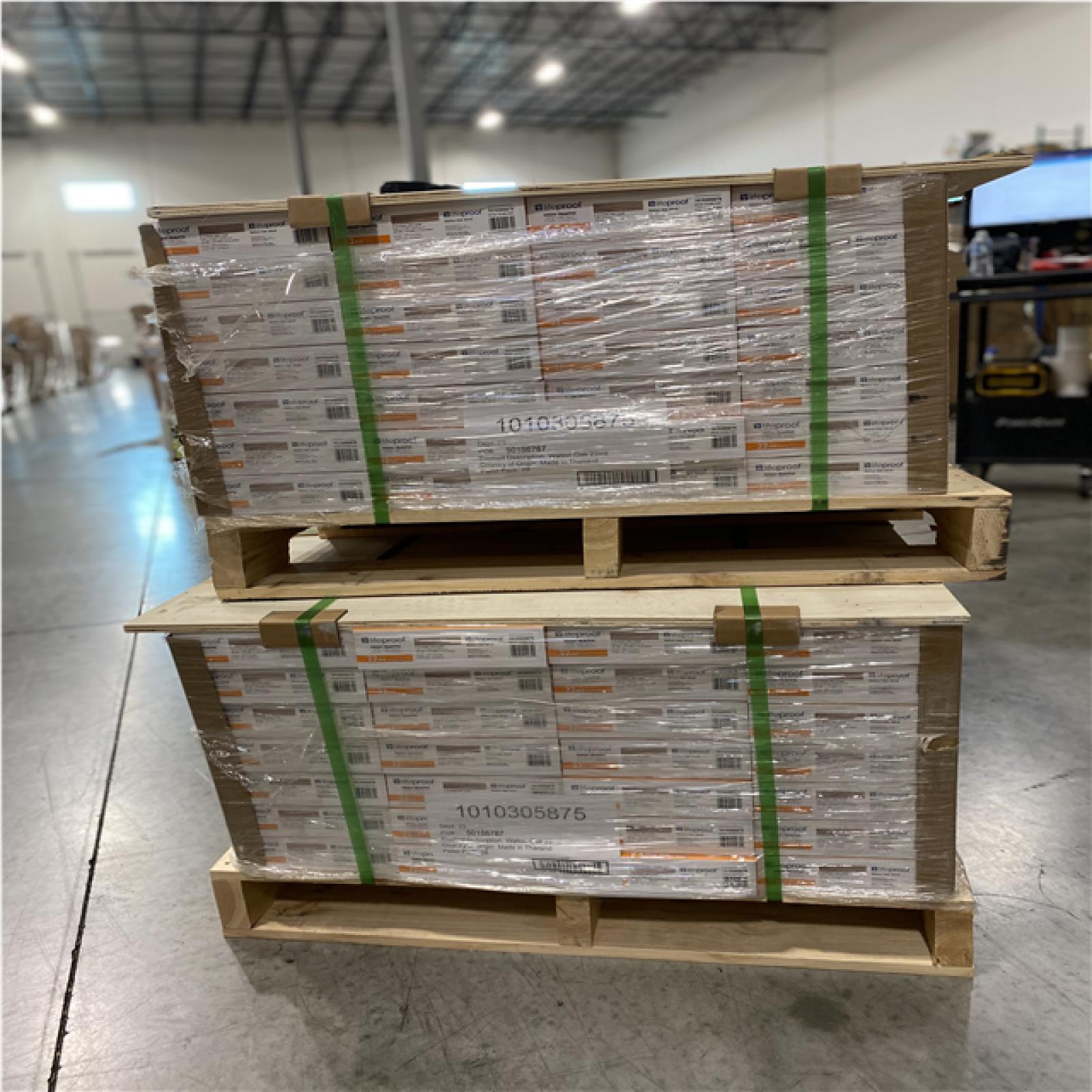 DALLAS LOCATION - NEW! LIFEPROOF Walton Oak 22 MIL x 7.1 in. W x 48 in. L Click Lock Waterproof Flooring (18.7 sqft/Case)(52 CASES)