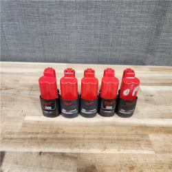 HOUSTON LOCATION - AS-IS MILWAUKEE BATTERY PACK QTY - 10
