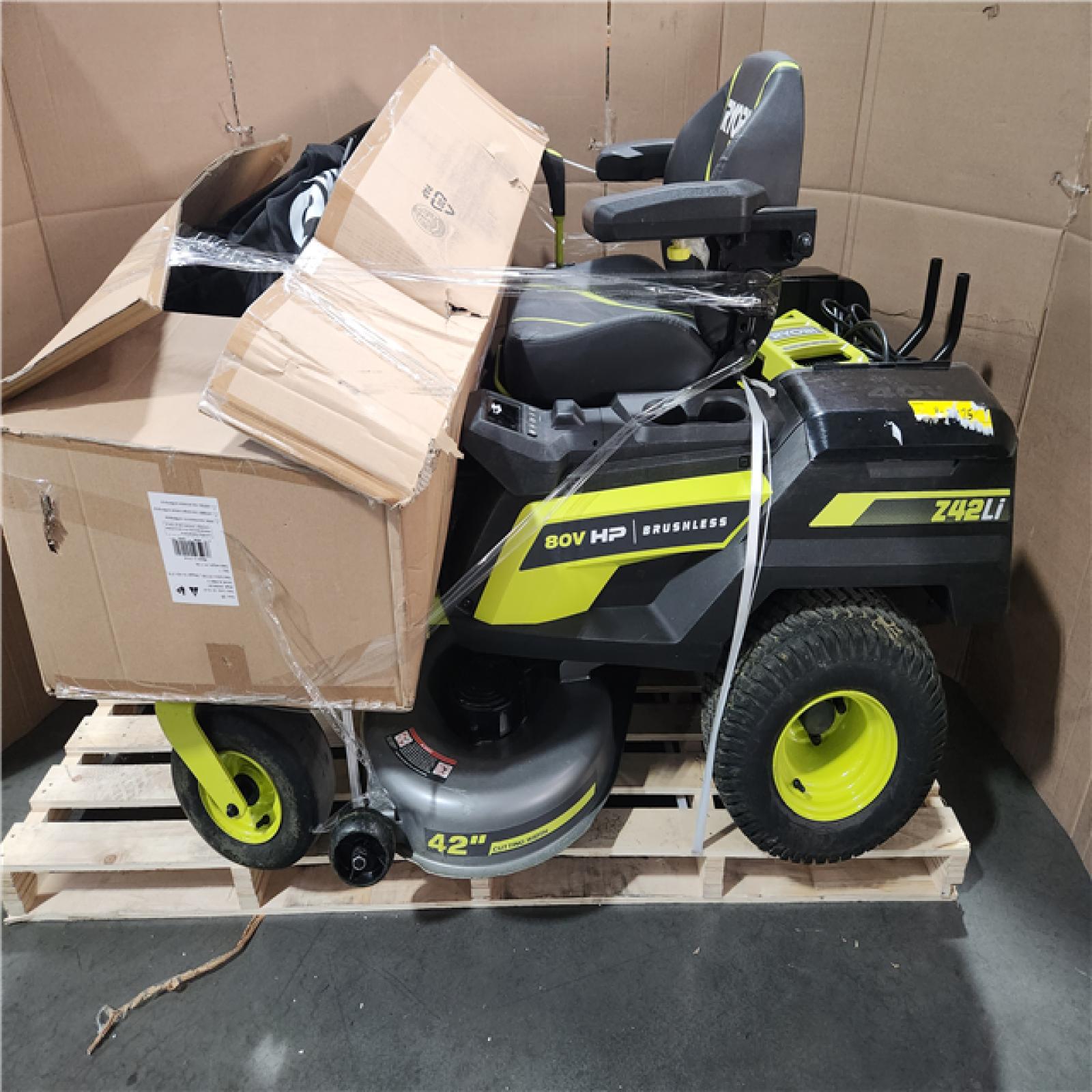 CALIFORNIA AS-IS RYOBI 80V HP RIDING MOWER