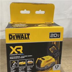 NEW DEWALT 20V MAX XR POWERSTACK Lithium-Ion Battery Starter Kit with 1.7Ah Battery and Charger