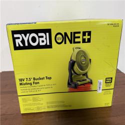 California NEW Sealed Box Ryobi 18V 7.5 Bucket Top Misting Fan (Tool only)