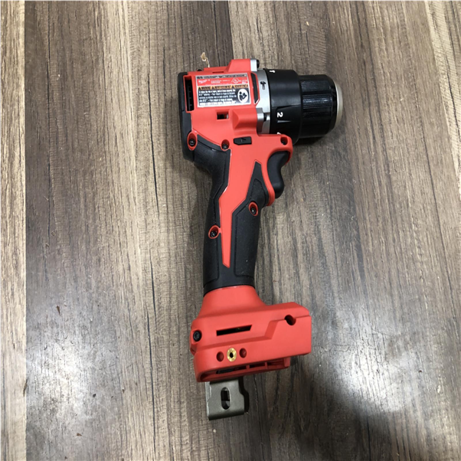 AS-IS Milwaukee 18V Lithium-Ion Brushless Cordless 1/2 in. Compact Hammer Drill/Driver Kit