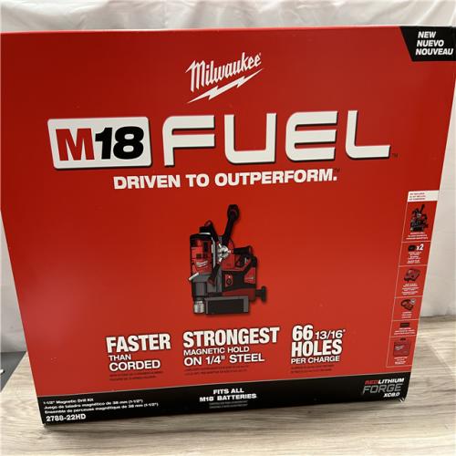 NEW Milwaukee M18 FUEL 18V Lithium-Ion Brushless Cordless 1-1/2 in. Lineman Magnetic Drill High Demand Kit W/ Two 8.0Ah Batteries
